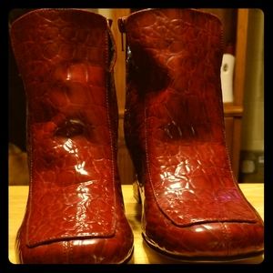 Stefani red boots Size 10